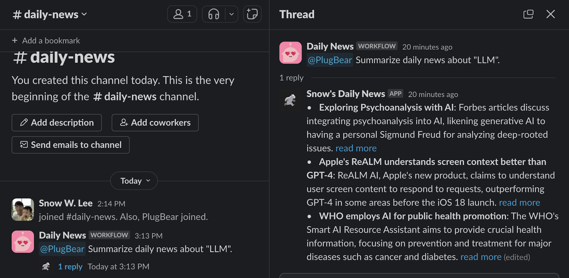 A Bot That Summarizes Daily News on Selected Topics